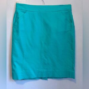 J. Crew Factory Turquoise Pencil Skirt | 8